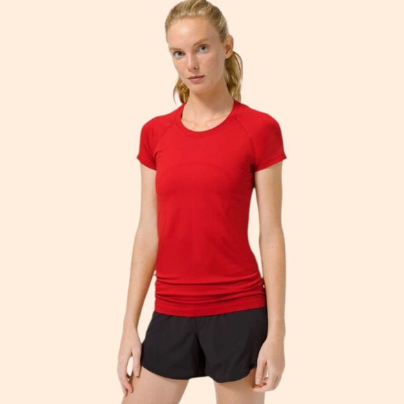 Lululemon Swiftly Tech Short Sleeve 2.0 Dark Red - Picture 1 of 6